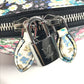 Louis Vuitton Floral Pattern Tupi Bag Bahu Beg Kulit Unisex Hitam