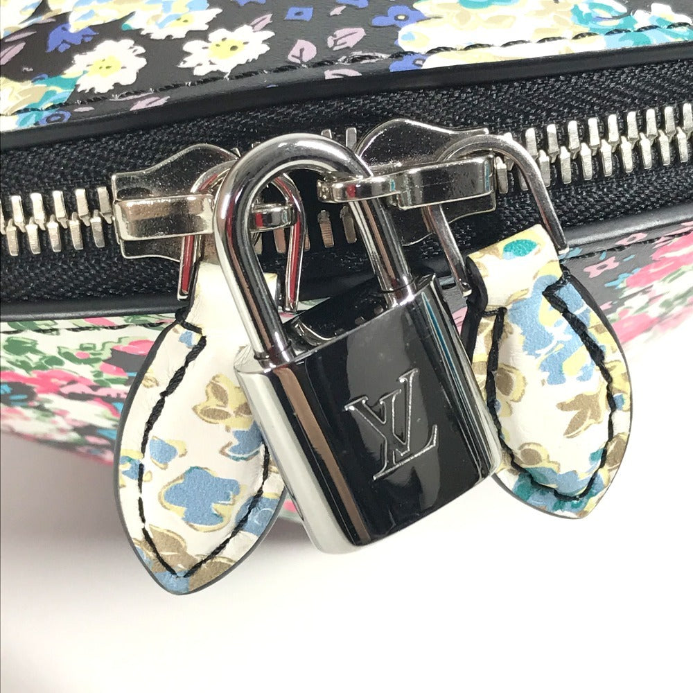 Louis Vuitton Floral Pattern Tupi Bag Bahu Beg Kulit Unisex Hitam