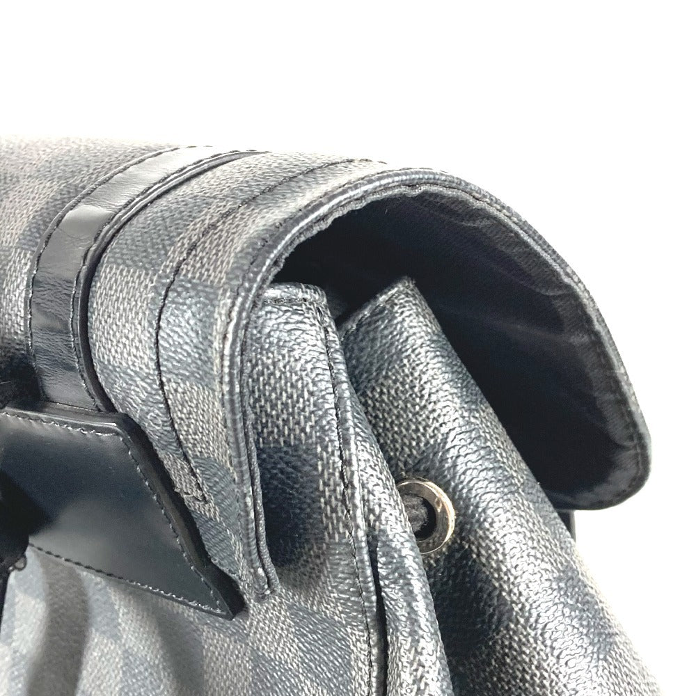 LOUIS VUITTON N41379 Damier Graphite Christopher MM Christopher MM Bag Backpack Rucksack Damier Graphite Canvas Unisex Black