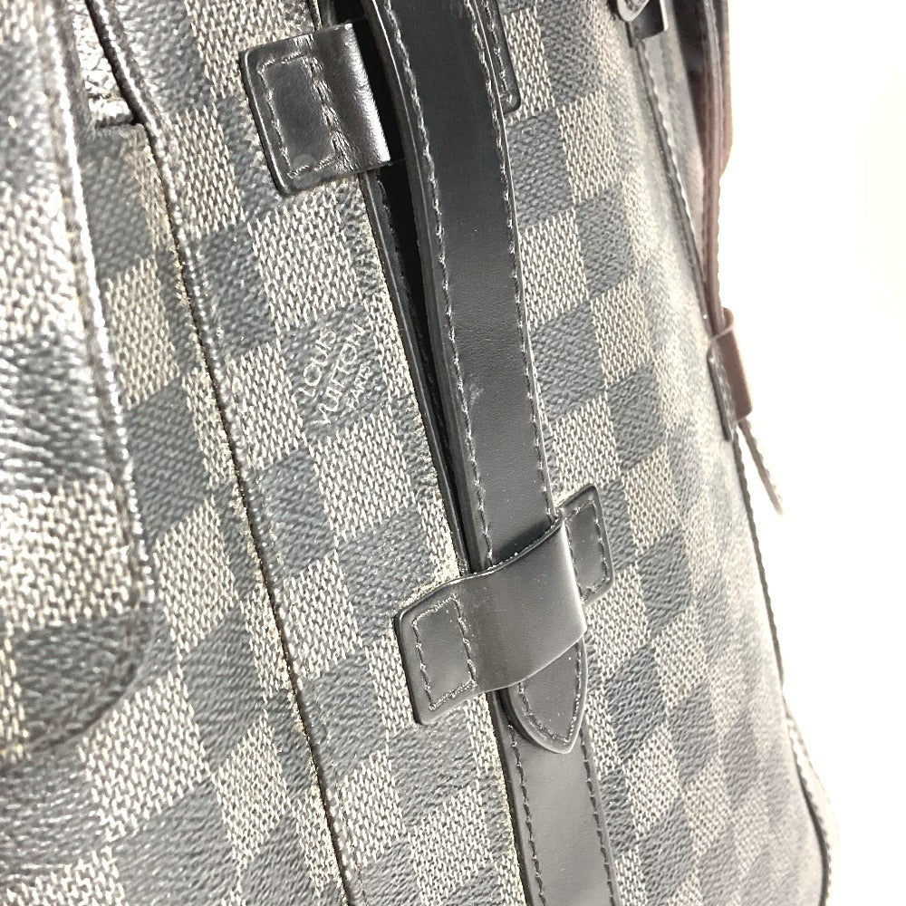 LOUIS VUITTON N41379 Damier Graphite Christopher MM Christopher MM Bag Backpack Rucksack Damier Graphite Canvas Unisex Black