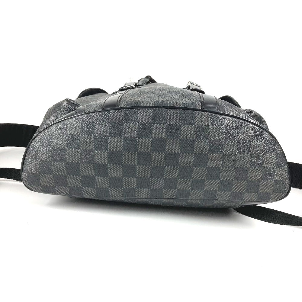 LOUIS VUITTON N41379 Damier Graphite Christopher MM Christopher MM Bag Backpack Rucksack Damier Graphite Canvas Unisex Black