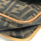 Fendi Vintage Zucca Logo Bag Flap Crossbody Bahu Beg PVC/Kulit Unisex Brown