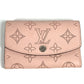 LOUIS VUITTON M64050 Monogram Mahina Portomone Anae Compact Wallet Flap Coin Case Wallet Bifold Wallet Monogram Mahina Women's Magnolia Pink