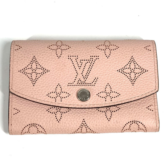 LOUIS VUITTON M64050 Monogram Mahina Portomone Anae Compact Wallet Flap Coin Case Wallet Bifold Wallet Monogram Mahina Women's Magnolia Pink