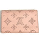 LOUIS VUITTON M64050 Monogram Mahina Portomone Anae Compact Wallet Flap Coin Case Wallet Bifold Wallet Monogram Mahina Women's Magnolia Pink