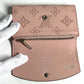 LOUIS VUITTON M64050 Monogram Mahina Portomone Anae Compact Wallet Flap Coin Case Wallet Bifold Wallet Monogram Mahina Women's Magnolia Pink
