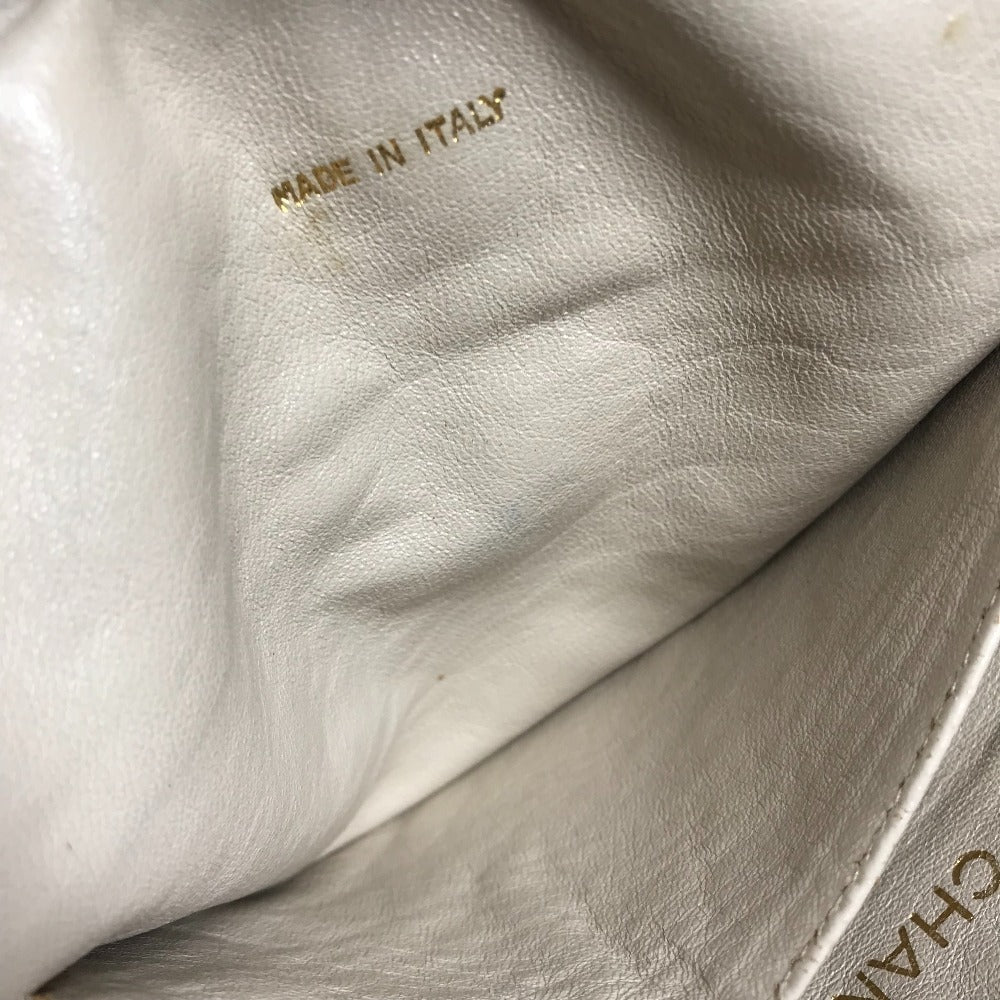 Chanel Vintage Logo Matelasse Quilted Fringe Tassel Bag Crossbody Coco Ball Tassel bahu Beg Kanvas Wanita Beige