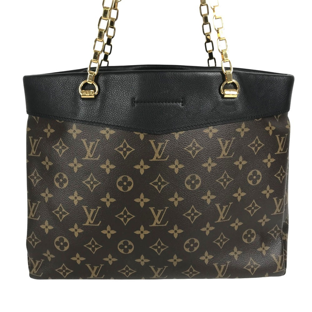 LOUIS VUITTON M51198 Monogram Pallas Shopper Tote Bag Shoulder Bag W Chain Shoulder Bag Monogram Canvas Women's Brown