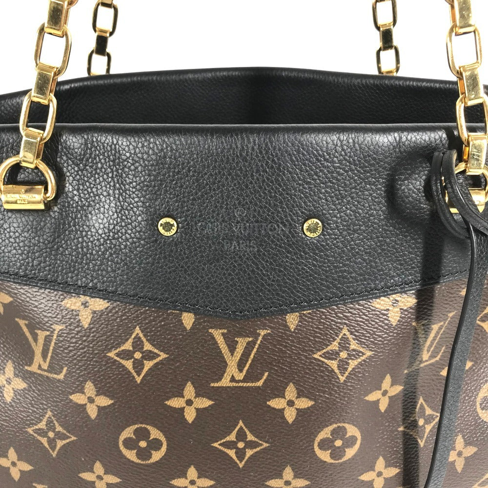 LOUIS VUITTON M51198 Monogram Pallas Shopper Tote Bag Shoulder Bag W Chain Shoulder Bag Monogram Canvas Women's Brown
