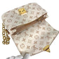 Louis Vuitton M46914 Monogram Dune Pochette Metis EW 3Way Bag Bag Bag Chain Crossbody Beg Bag Canvas Ladies Beige