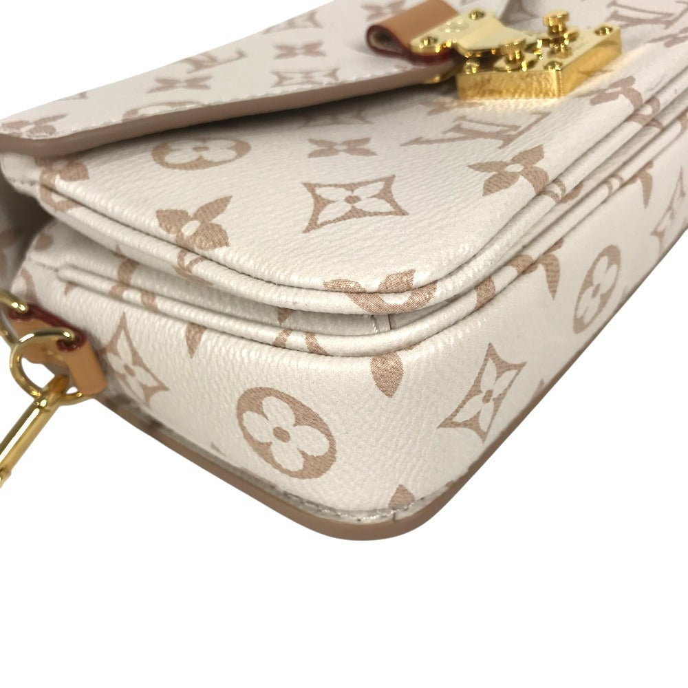 Louis Vuitton M46914 Monogram Dune Pochette Metis EW 3Way Bag Bag Bag Chain Crossbody Beg Bag Canvas Ladies Beige