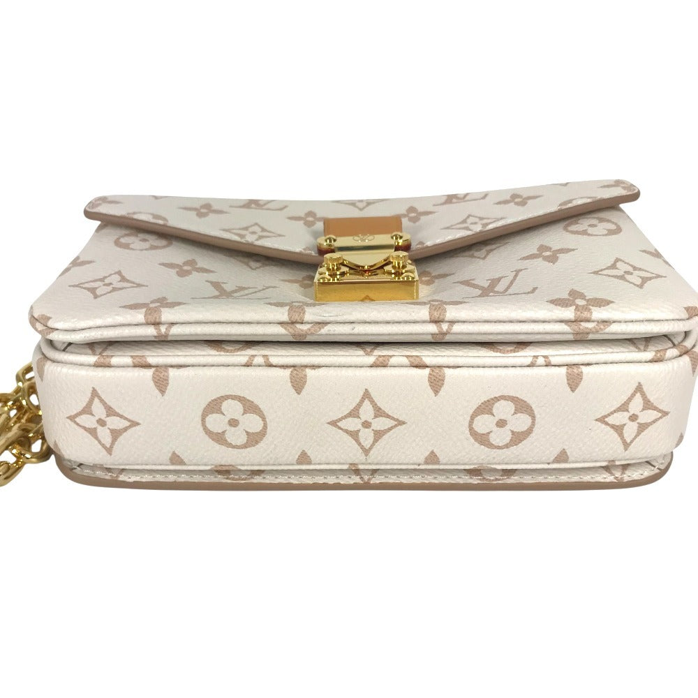 Louis Vuitton M46914 Monogram Dune Pochette Metis EW 3Way Bag Bag Bag Chain Crossbody Beg Bag Canvas Ladies Beige