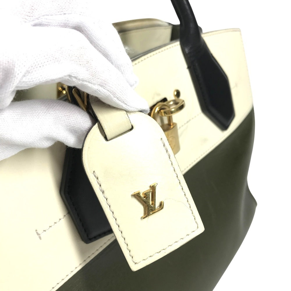 LOUIS VUITTON M55342 City Steamer MM City Steamer MM Bag Tote Bag Handbag Leather Unisex Khaki