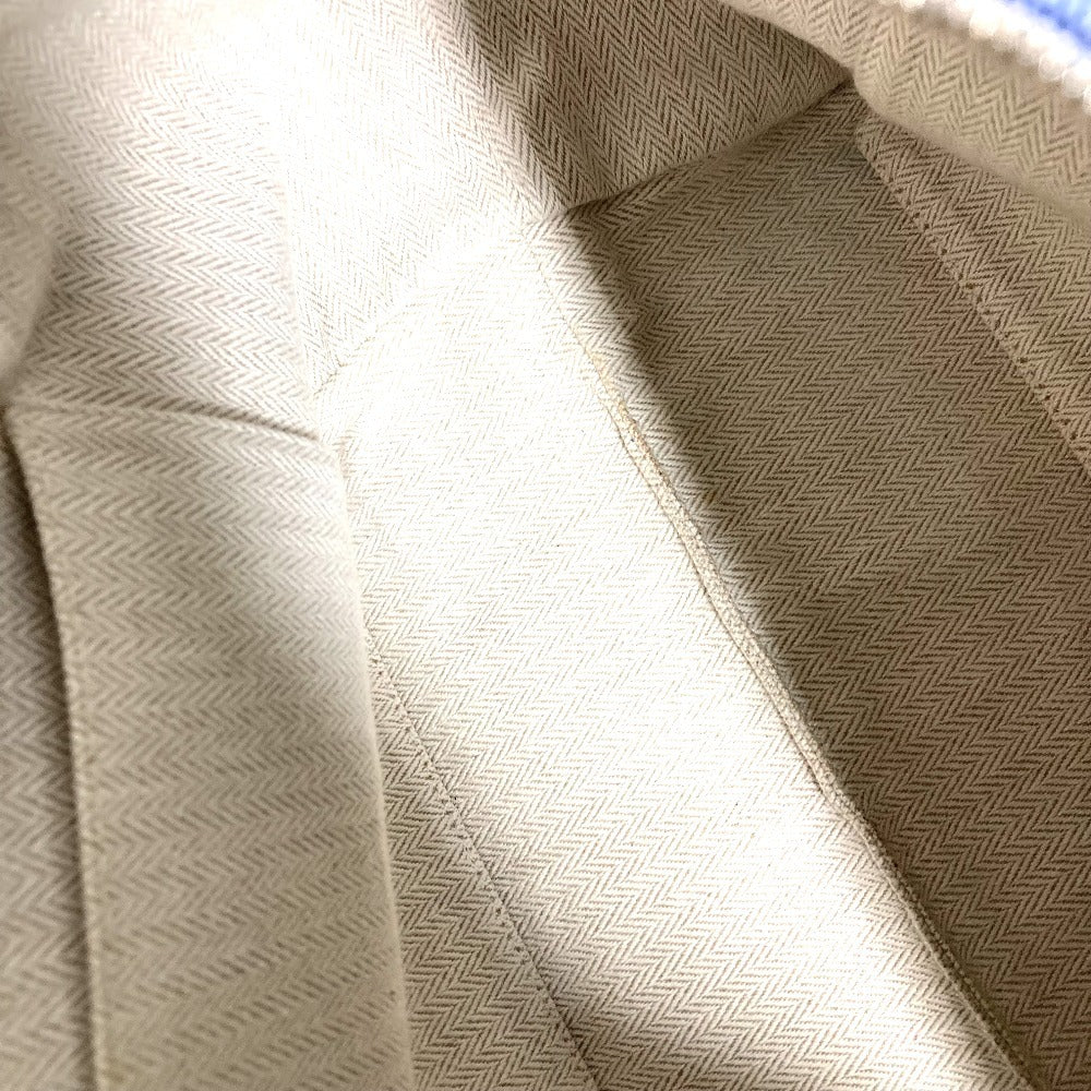 HERMES Brid A Black GM Brid A Black GM Bag Pouch Vanity Bag H Logo Handbag Cotton Women's Blue