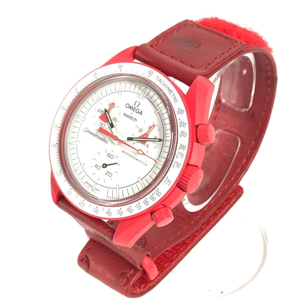 Swatch so33r100 omega omega collaboration moon misi swatch ke mars mars menonton merah lelaki seramik