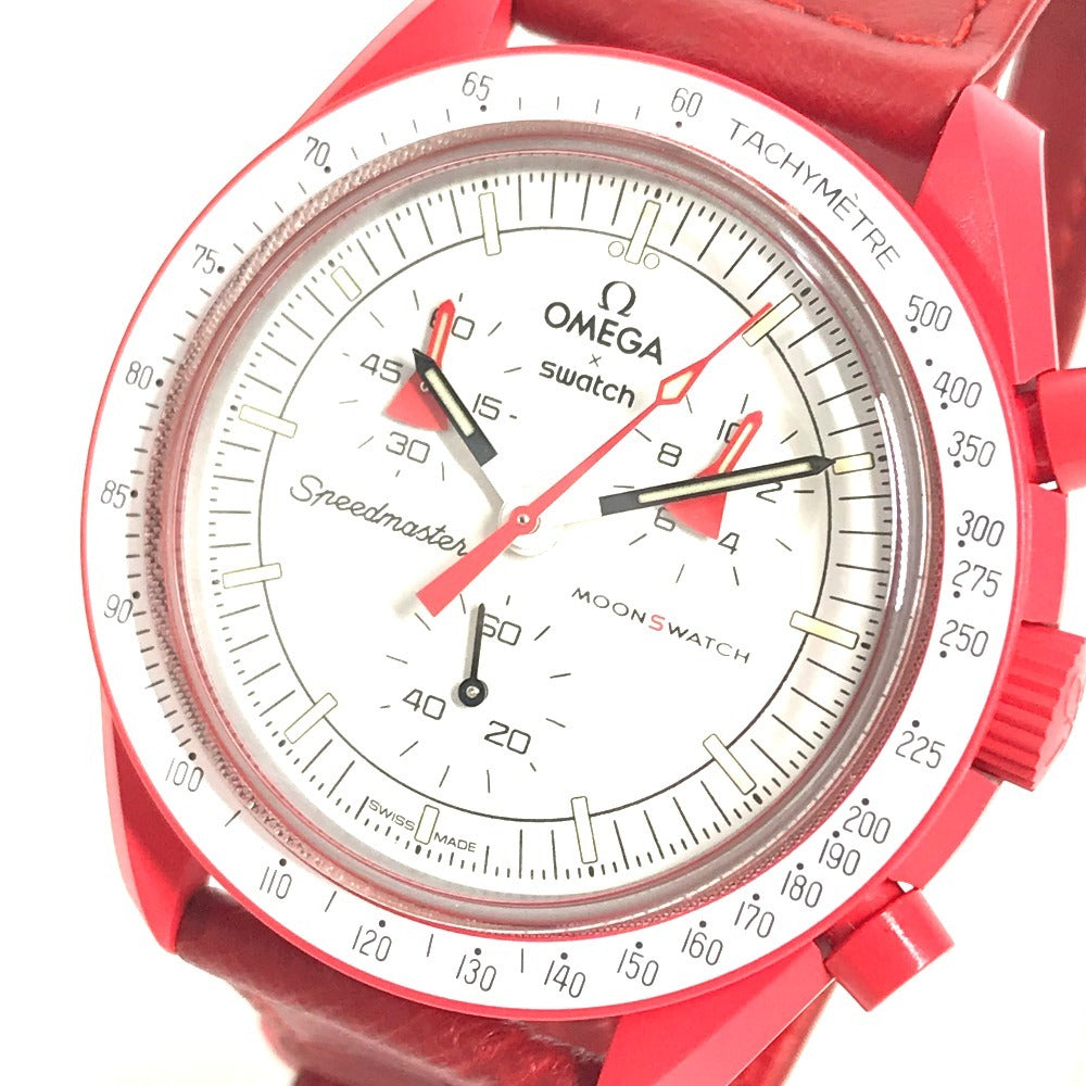 Swatch so33r100 omega omega collaboration moon misi swatch ke mars mars menonton merah lelaki seramik