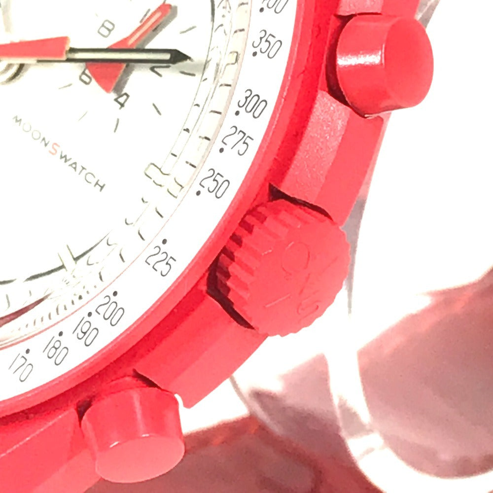 Swatch so33r100 omega omega collaboration moon misi swatch ke mars mars menonton merah lelaki seramik