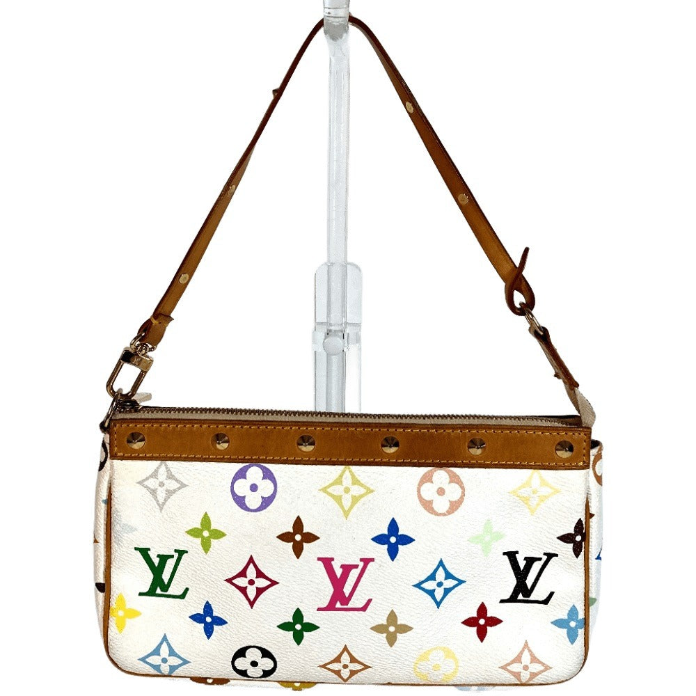 LOUIS VUITTON M92649 모노그램 멀티컬러 포셰트 액세서리 액세서리 파우치 숄더 핸드백 숄더백 모노그램 멀티컬러 캔버스 여성용 브론즈 화이트