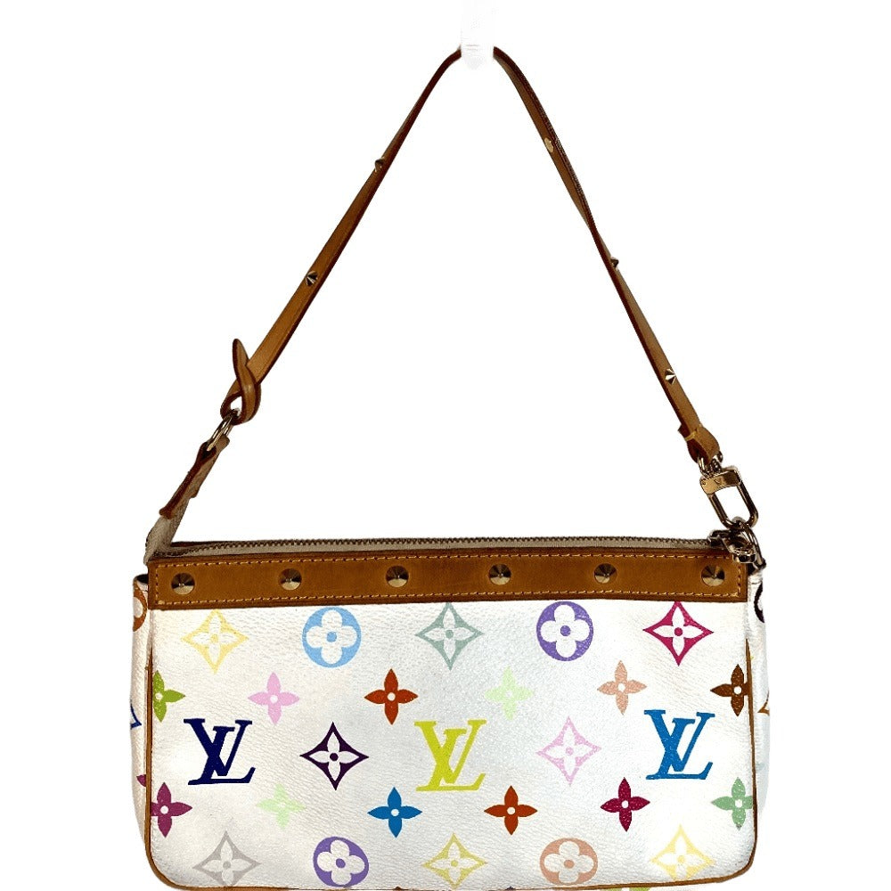 LOUIS VUITTON M92649 모노그램 멀티컬러 포셰트 액세서리 액세서리 파우치 숄더 핸드백 숄더백 모노그램 멀티컬러 캔버스 여성용 브론즈 화이트