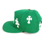 Hati Chrome Cross Patch Patch Patch Hat Kulit 5 PNL Cap BSBL 5 Panel Baseball Cap Hat Cap Cap Cotton Men's Green