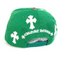 Hati Chrome Cross Patch Patch Patch Hat Kulit 5 PNL Cap BSBL 5 Panel Baseball Cap Hat Cap Cap Cotton Men's Green