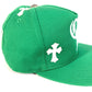 Hati Chrome Cross Patch Patch Patch Hat Kulit 5 PNL Cap BSBL 5 Panel Baseball Cap Hat Cap Cap Cotton Men's Green