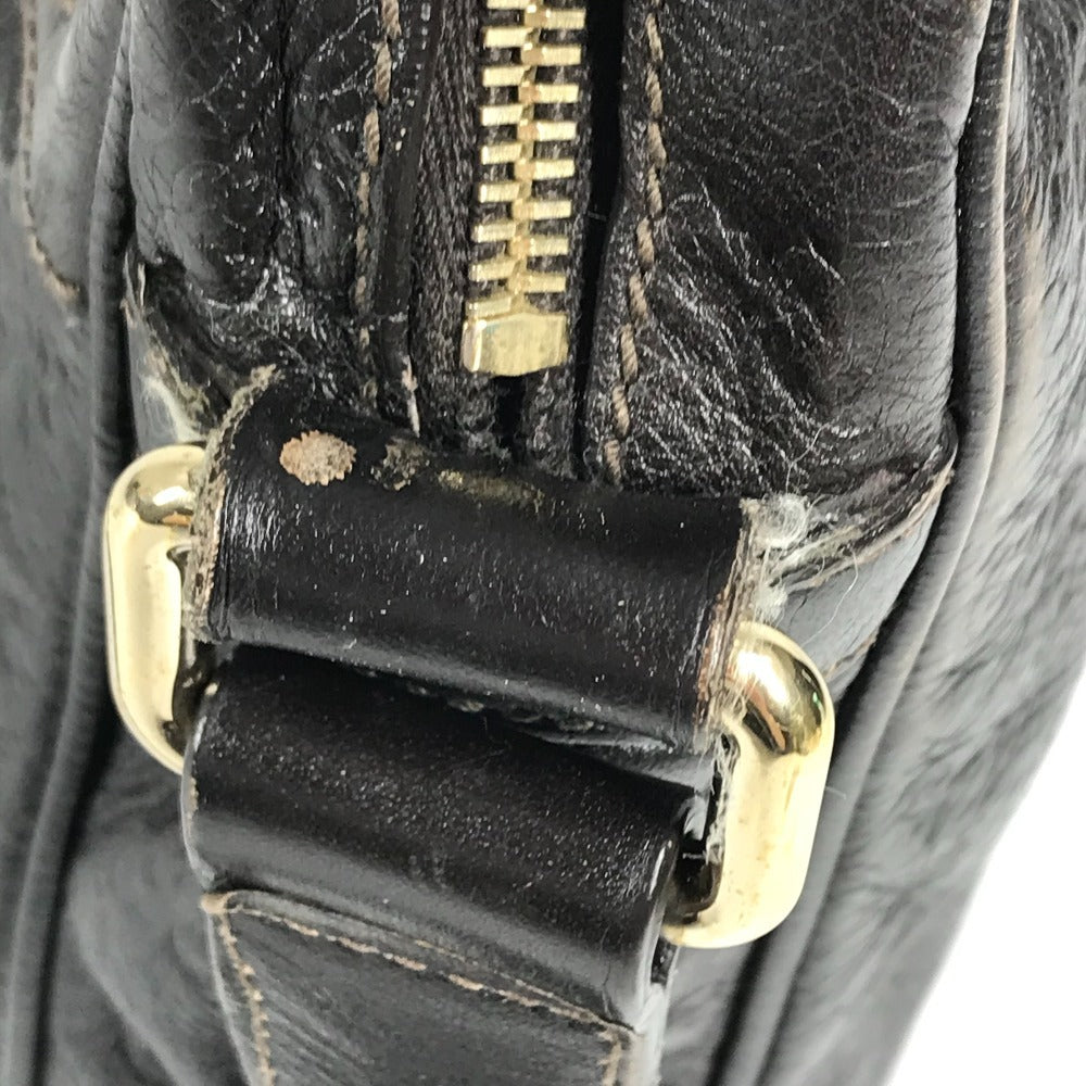 Gucci 201448 Guccisima GG Bag Crossbody Pochette Bahu Beg Shima Kulit Unisex Brown