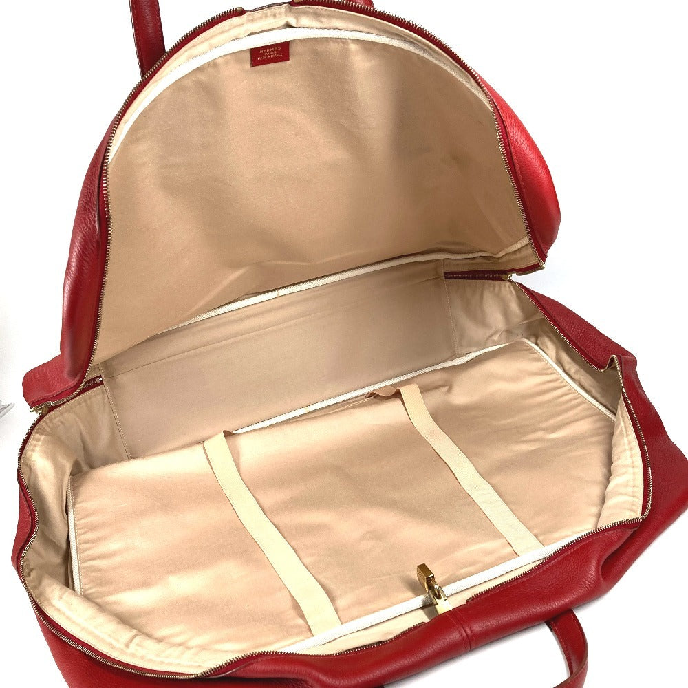 HERMES Victoria 60 Victoria 60 Bolsa Bolsa de viaje Bolsa de viaje Bolsa Boston Toile Ash Unisex Rojo