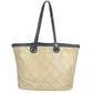 Chanel A92211 di Jalan Matelasse Bicolor Bag Tote Bag Tote Beg Bag Kulit Kulit Ladies Beige