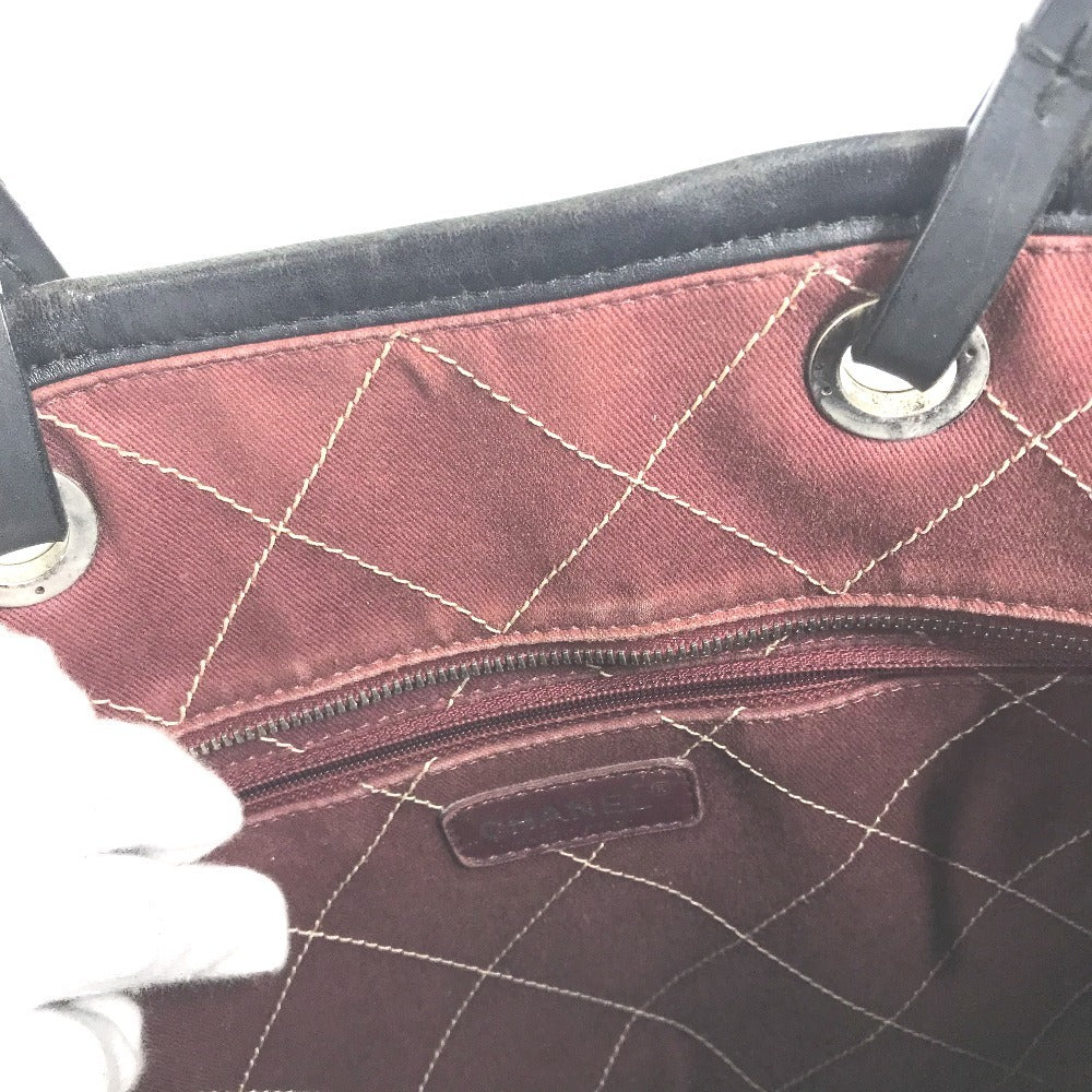 Chanel A92211 di Jalan Matelasse Bicolor Bag Tote Bag Tote Beg Bag Kulit Kulit Ladies Beige