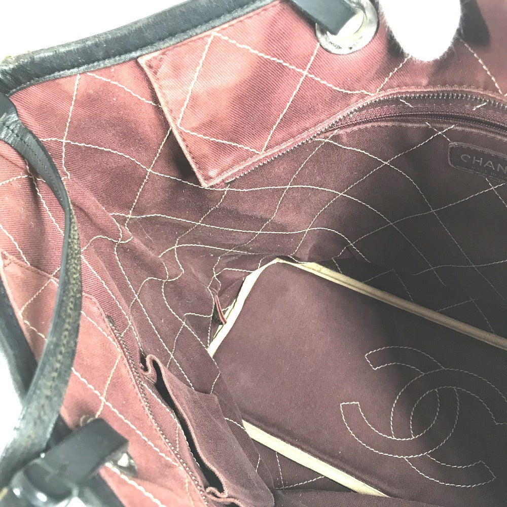 Chanel A92211 di Jalan Matelasse Bicolor Bag Tote Bag Tote Beg Bag Kulit Kulit Ladies Beige