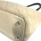Chanel A92211 di Jalan Matelasse Bicolor Bag Tote Bag Tote Beg Bag Kulit Kulit Ladies Beige