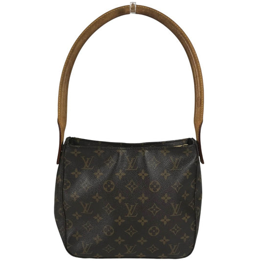 LOUIS VUITTON M51146 Monogram Looping MM Looping MM Bag Bolso de hombro Monogram Canvas Mujer Marrón