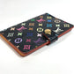 Louis Vuitton M92652 Monogram Multicolor Carne Duval Agenda Kad Mini Kes Bifold Mini Perniagaan Pemegang Kad Perniagaan Lulus Notebook Cover Monogram Multicolor Canvas Unisex Noir Hitam