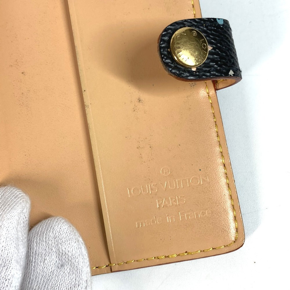 Louis Vuitton M92652 Monogram Multicolor Carne Duval Agenda Kad Mini Kes Bifold Mini Perniagaan Pemegang Kad Perniagaan Lulus Notebook Cover Monogram Multicolor Canvas Unisex Noir Hitam