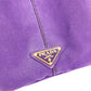 PRADA Logo Canapa Bag Tote Bag Handbag Canvas Unisex Purple