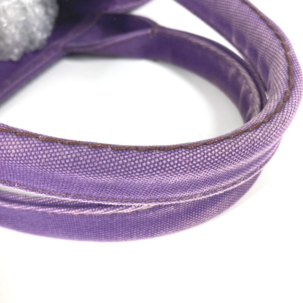 PRADA Logo Canapa Bag Tote Bag Handbag Canvas Unisex Purple