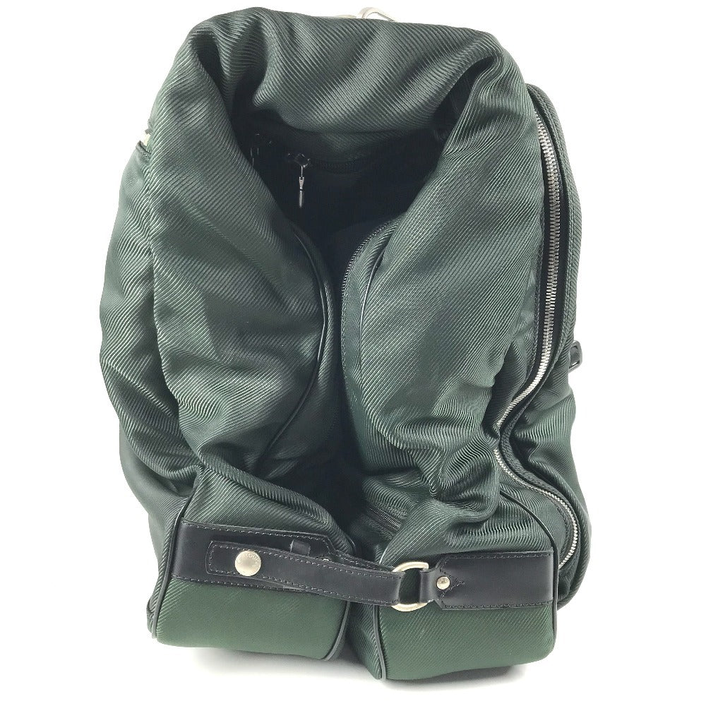 LOUIS VUITTON M30704 Taiga Portable Cinq Center Bag Boston Bag Estuche para ropa Bolso 2WAY Bolso de hombro Bolso Cuero/Nylon Unisex Epicea Caqui