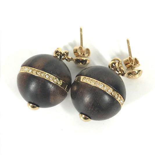 LOUIS VUITTON M66398 ロゴ ラインストーン アクセサリー ブークル ドレイユ マグネティックボア ピアス メタル レディース ゴールド