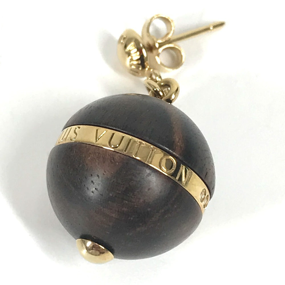 LOUIS VUITTON M66398 로고 라인스톤 액세서리 Boucle Doreille 마그네틱 보아 귀걸이 메탈 여성용 골드