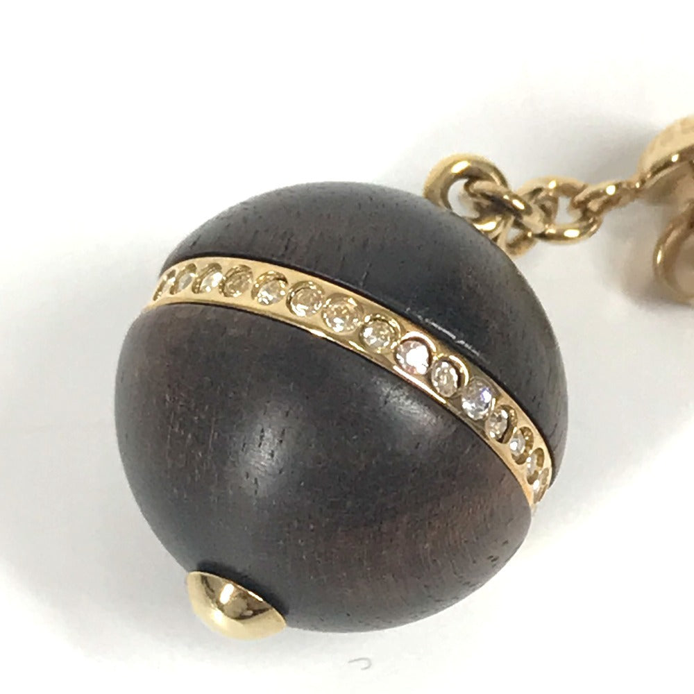 LOUIS VUITTON M66398 로고 라인스톤 액세서리 Boucle Doreille 마그네틱 보아 귀걸이 메탈 여성용 골드