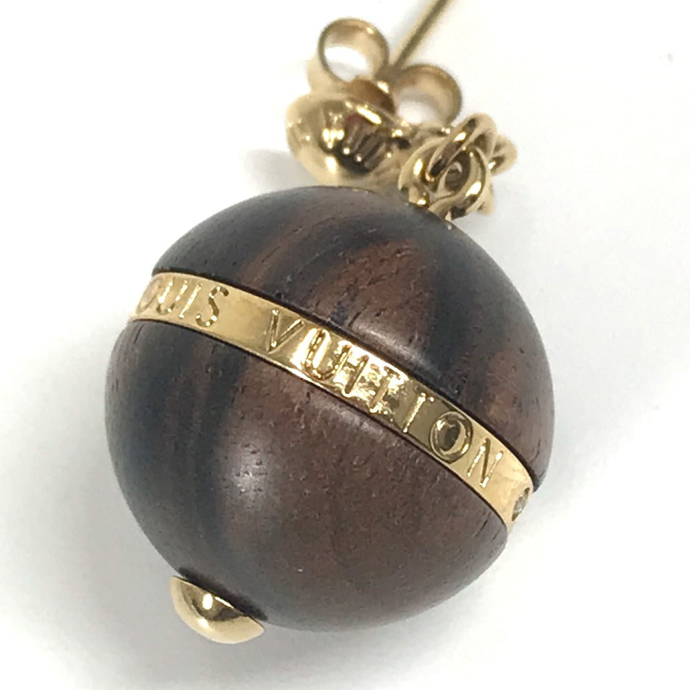 LOUIS VUITTON M66398 로고 라인스톤 액세서리 Boucle Doreille 마그네틱 보아 귀걸이 메탈 여성용 골드