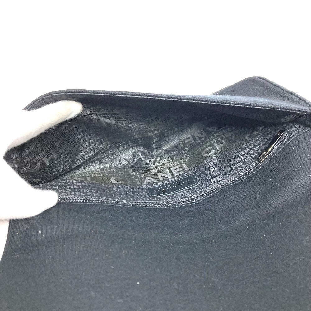 Chanel CC COCO Mark Logo Ice Cube Beg Banter Beg Beg Beg Kapas Wanita Hitam