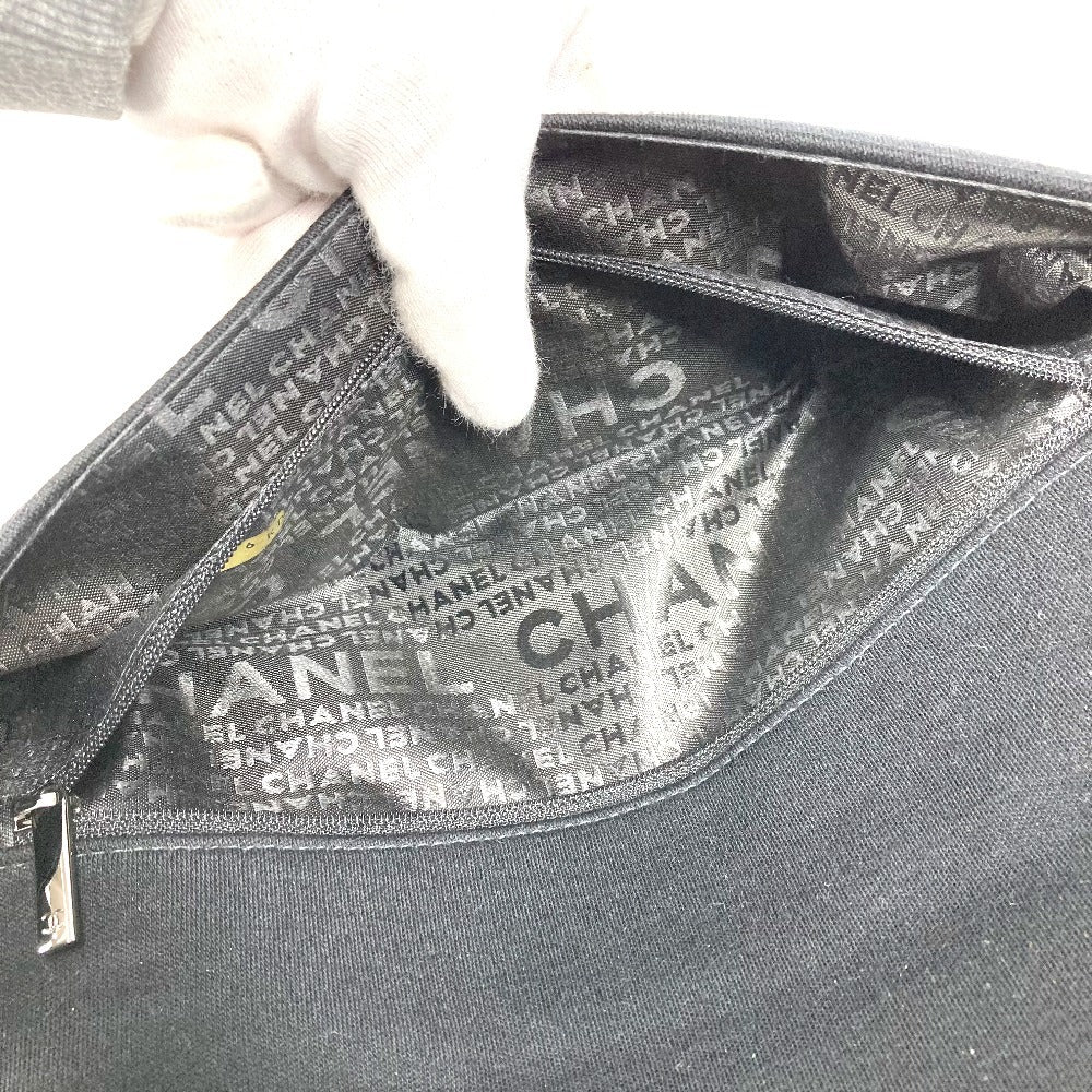 Chanel CC COCO Mark Logo Ice Cube Beg Banter Beg Beg Beg Kapas Wanita Hitam