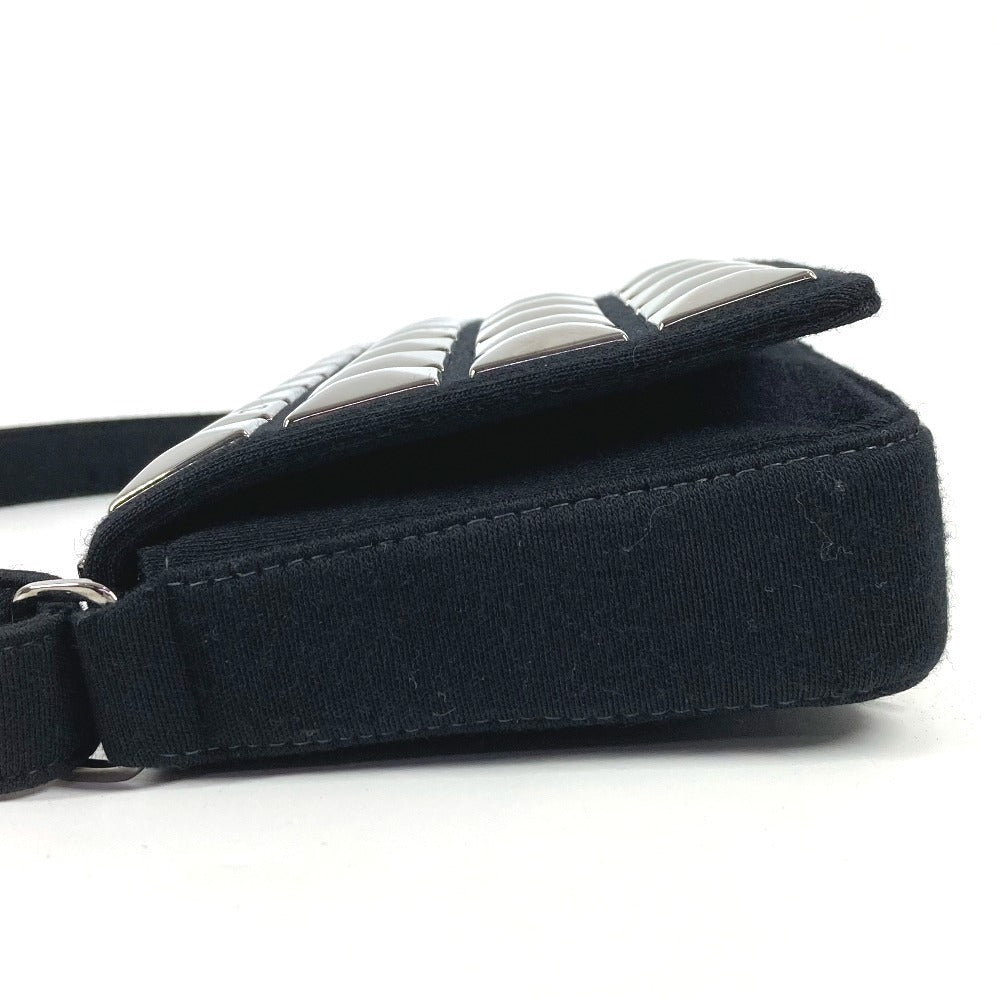 Chanel CC COCO Mark Logo Ice Cube Beg Banter Beg Beg Beg Kapas Wanita Hitam