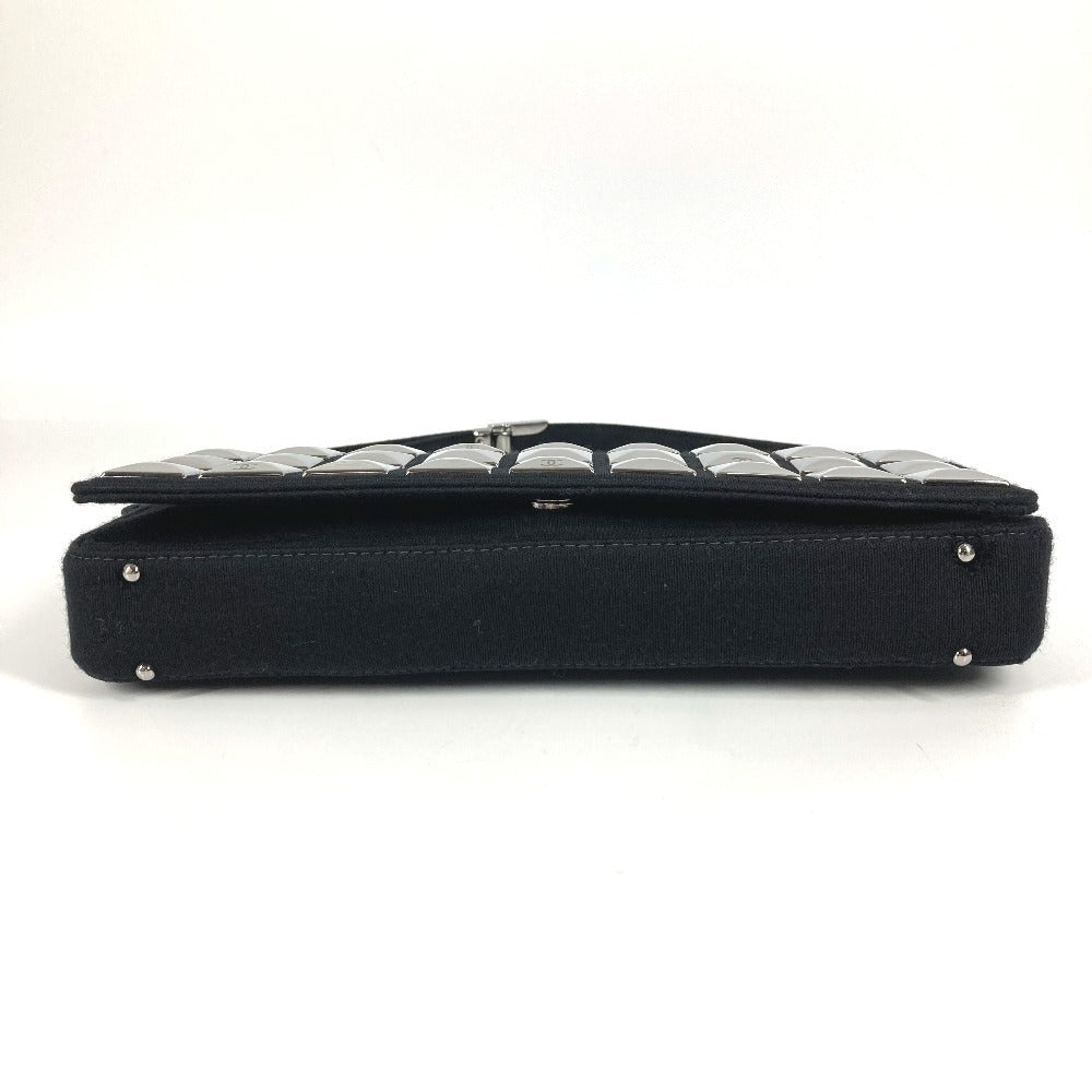 Chanel CC COCO Mark Logo Ice Cube Beg Banter Beg Beg Beg Kapas Wanita Hitam