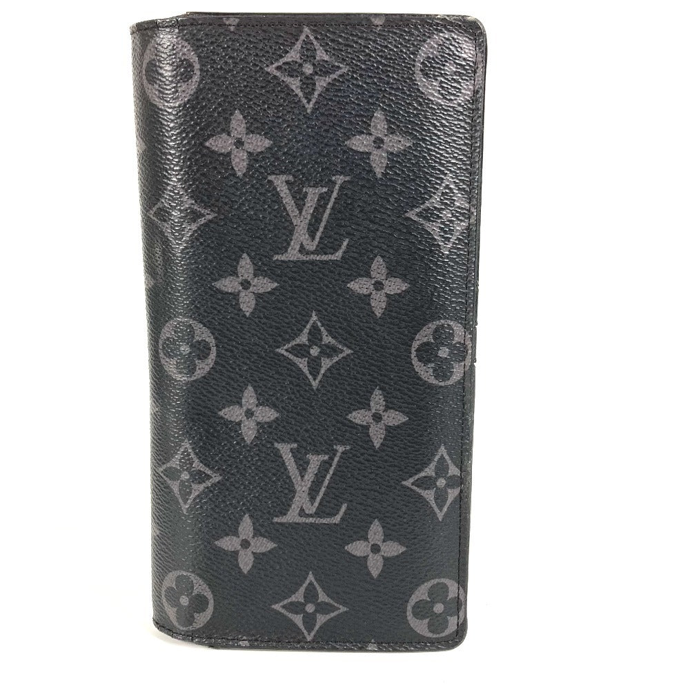 LOUIS VUITTON M61697 Monogram Eclipse Portefeuille Brother Bifold Wallet Long Wallet Long Wallet Monogram Eclipse Canvas Men's Black