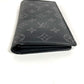 LOUIS VUITTON M61697 Monogram Eclipse Portefeuille Brother Bifold Wallet Long Wallet Long Wallet Monogram Eclipse Canvas Men's Black