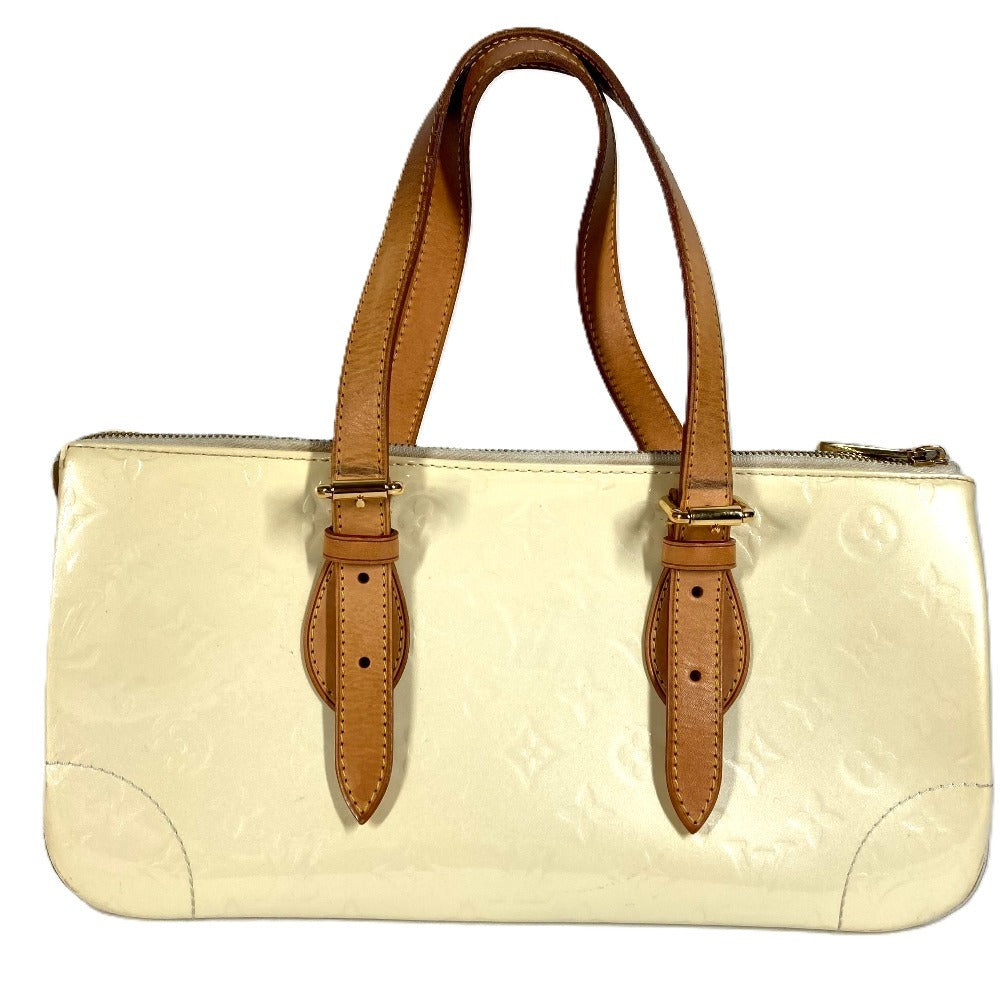 Louis Vuitton M93508 Monogram Vernis Rosewood Avenue Beg Tote Bag Bahu Tangan Monogram Vernis Canvas Wanita Perle White