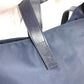FENDI Vintage FF Logo Extra Large Bag Tote Bag Shoulder Bag Nylon Unisex Navy